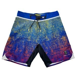 VAST LIFE Titanium Series “Komoto” Board Shorts – Mens 30 Blue Multi Performance